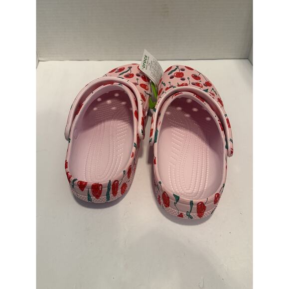 Crocs Classic Fresh Fruits Clog Shoes Womens Size 11 Pink Cherry Graphic Comfort - Picture 6 of 11